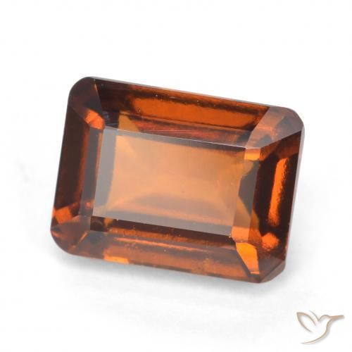 2.16ct Natural Laranja Profundo granada hessonita, Corte Esmeralda, VS-SI