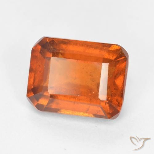 2.42ct Natural fogo laranja granada hessonita, Corte Esmeralda, SI