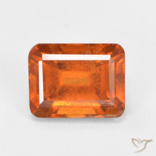 2.37ct Natural Laranja Médio granada hessonita, Corte Esmeralda, SI