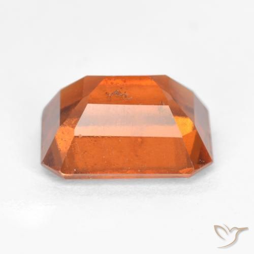 granada hessonita Laranja Profundo Natural 2.38ct, Corte Octógono / Esmeralda, SI