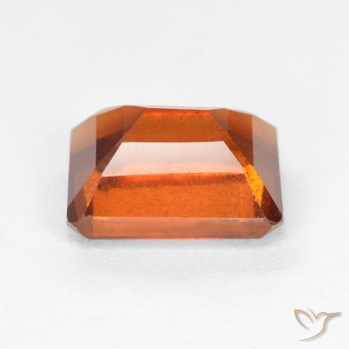 granada hessonita Laranja médio-escuro Natural 2.14ct, Corte Octógono / Esmeralda, SI