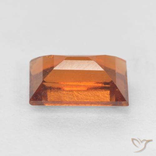 granada hessonita Laranja Profundo Natural 1.32ct, baguete, SI