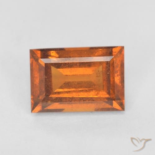 1.21ct Natural Laranja Profundo granada hessonita, baguete, SI