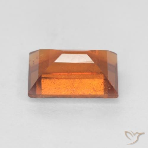 granada hessonita Laranja Profundo Natural 1.21ct, baguete, SI