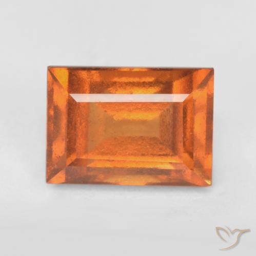 granada hessonita Laranja brilhante Natural 1.66ct, baguete, VS-SI