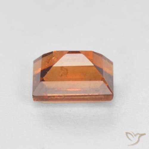 granada hessonita Laranja médio-escuro Natural 1.12ct, baguete, SI