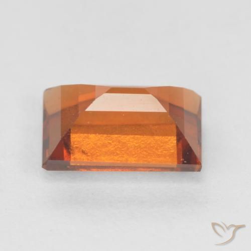 granada hessonita Laranja médio-escuro Natural 1.11ct, baguete, VS-SI
