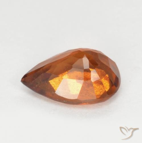 Granada Hessonita Laranja Profundo Natural 1.19ct, Formato de pêra, VS