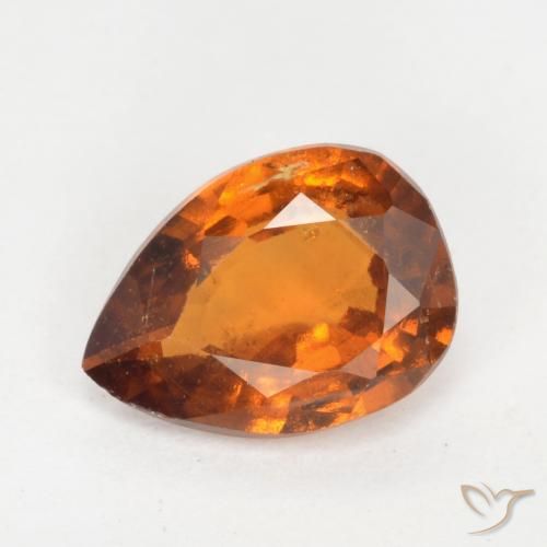 1.13ct Natural Laranja Médio granada hessonita, Formato de pêra, SI