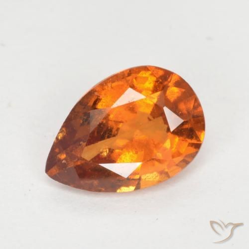 0.98ct Natural Laranja Médio granada hessonita, Formato de pêra, VS-SI