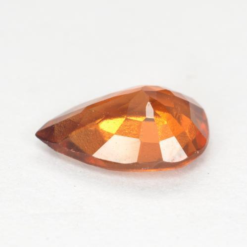 Granada hessonita laranja natural 0,99ct, formato de pêra, VS