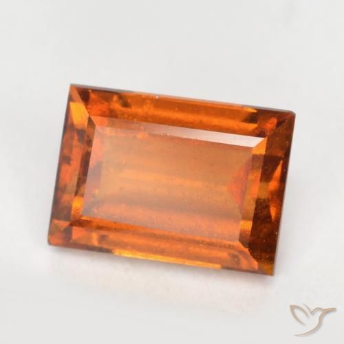 granada hessonita Laranja Médio Natural 1.52ct, baguete, VS-SI
