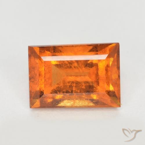 1.28ct Natural Laranja Médio granada hessonita, baguete, SI