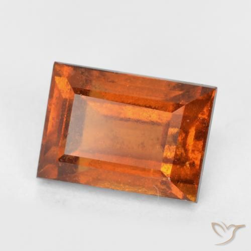 1.47ct Natural âmbar laranja granada hessonita, baguete, VS-SI