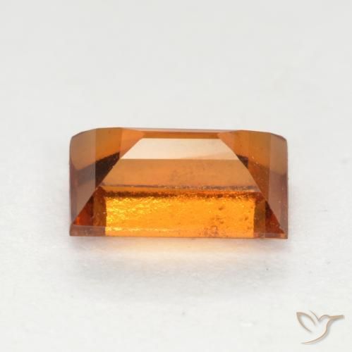 granada hessonita Laranja médio-escuro Natural 0.95ct, baguete, VS-SI