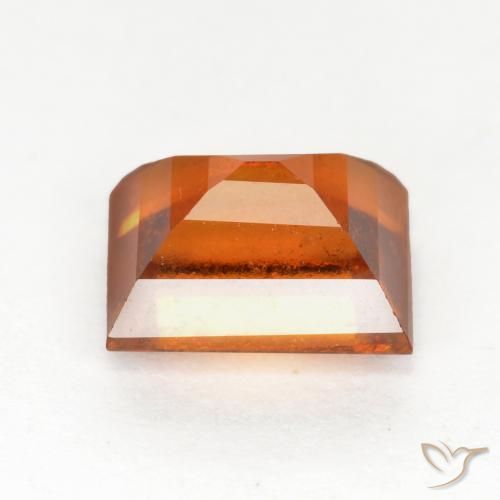 granada hessonita Laranja Profundo Natural 1.36ct, baguete, VS-SI