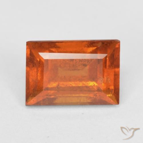 1.47ct Natural Laranja Médio granada hessonita, baguete, SI