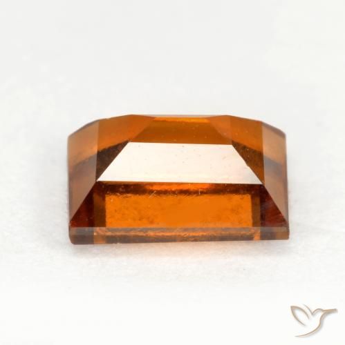 granada hessonita Laranja médio-escuro Natural 1.27ct, baguete, VS