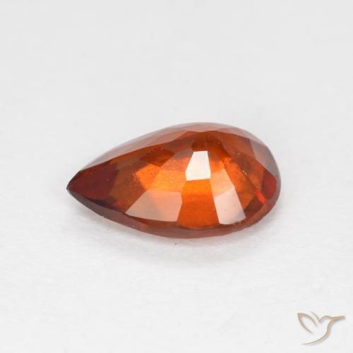 granada hessonita fogo laranja Natural 1.01ct, Formato de pêra, VS-SI