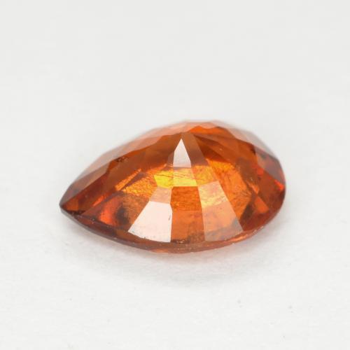 Granada hessonita laranja natural 0,94ct, formato de pêra, SI