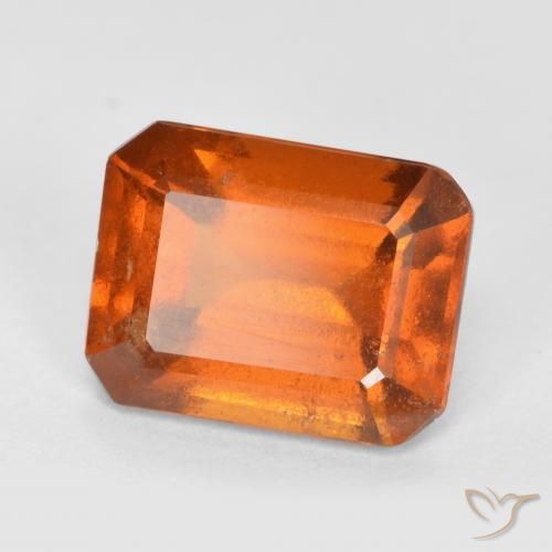 Granada hessonita laranja de 2,48 ct, octógono de 8,7 x 6,7 mm cortado de Madagascar, Photo A