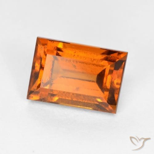 1.57ct Natural Laranja Médio granada hessonita, baguete, VS-SI