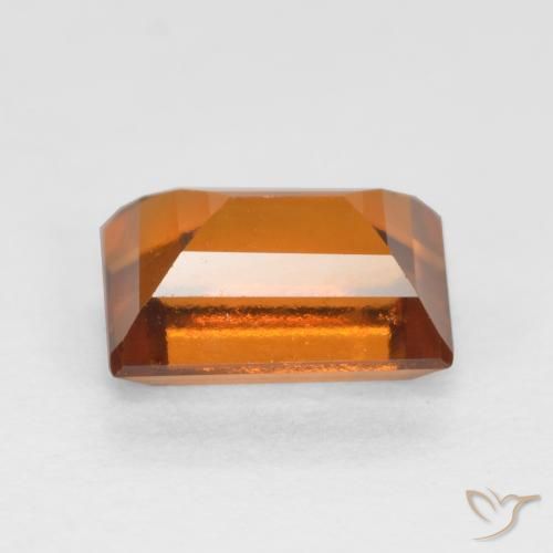 granada hessonita Laranja médio-escuro Natural 1.34ct, baguete, VS