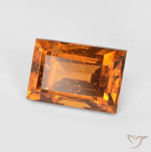 1.22ct Natural Laranja amarelado granada hessonita, baguete, VS-SI