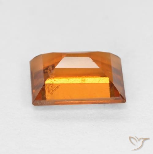 granada hessonita Laranja amarelado Natural 1.22ct, baguete, VS-SI
