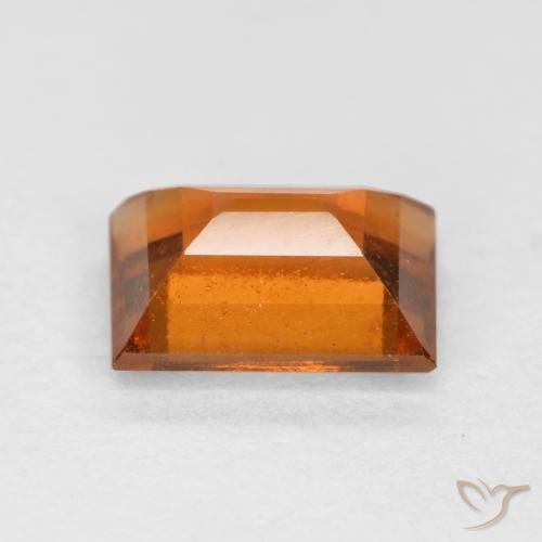 granada hessonita Laranja Médio Natural 1.12ct, baguete, VS-SI