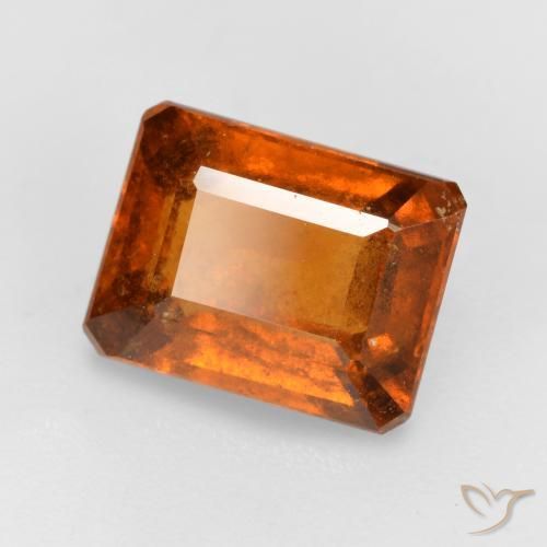 granada hessonita âmbar laranja Natural 2.08ct, Corte Octógono / Esmeralda, SI