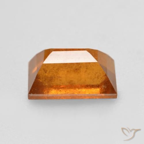granada hessonita Laranja Profundo Natural 1.37ct, baguete, SI