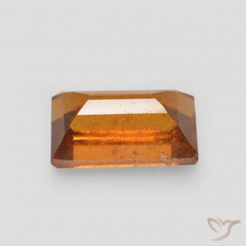 granada hessonita Laranja amarelado Natural 1.08ct, baguete, SI