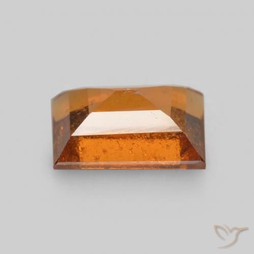 granada hessonita Laranja médio-escuro Natural 1.26ct, baguete, SI
