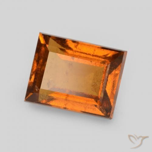 1.31ct Natural Laranja Profundo granada hessonita, baguete, VS-SI