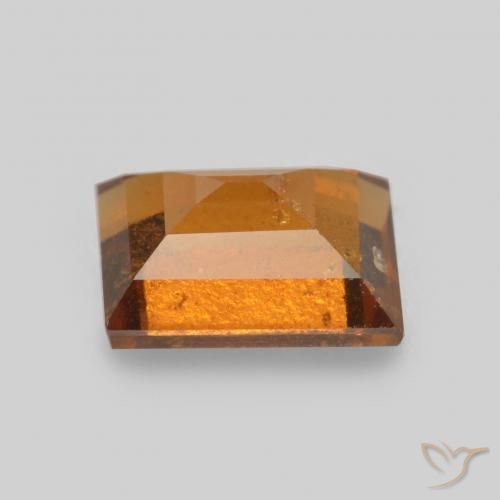 granada hessonita Laranja Profundo Natural 1.31ct, baguete, VS-SI