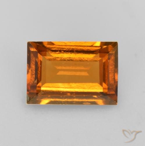 1.23ct Natural terra laranja granada hessonita, baguete, VS