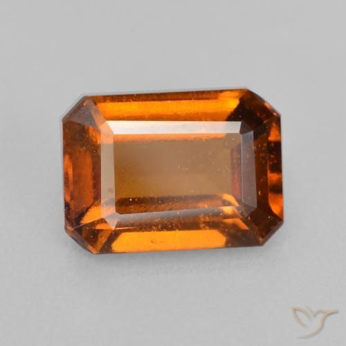 granada hessonita Laranja Médio Natural 2.25ct, Corte Octógono / Esmeralda, VS