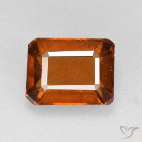 2.70ct Natural laranja avermelhado granada hessonita, Corte Esmeralda, SI
