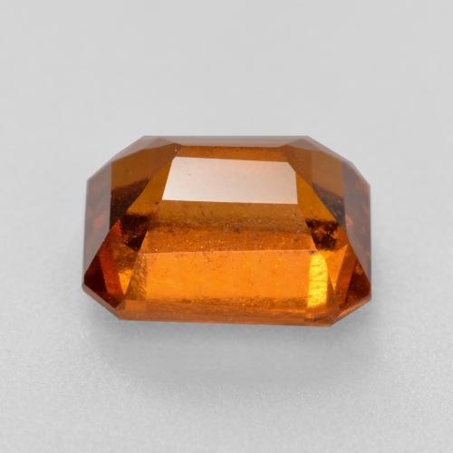 Granada hessonita laranja natural 2,95ct, corte esmeralda, VS-SI