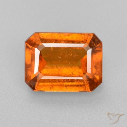 2.11ct Natural Laranja Médio granada hessonita, Corte Esmeralda, SI