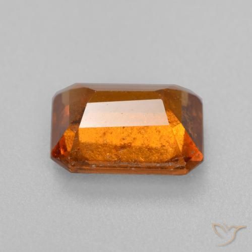 granada hessonita Laranja Médio Natural 2.11ct, Corte Octógono / Esmeralda, SI