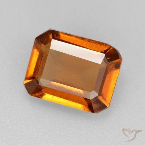 granada hessonita Laranja Profundo Natural 2.09ct, Corte Octógono / Esmeralda, VS-SI