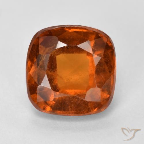 2.05ct Natural Laranja Profundo granada hessonita, Almofada, SI