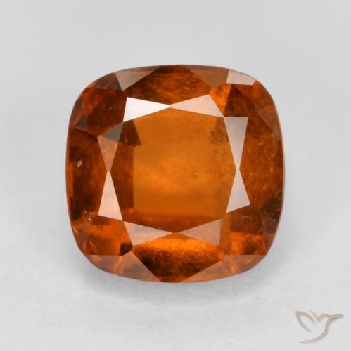 2.10ct Natural Laranja Profundo granada hessonita, Almofada, VS-SI
