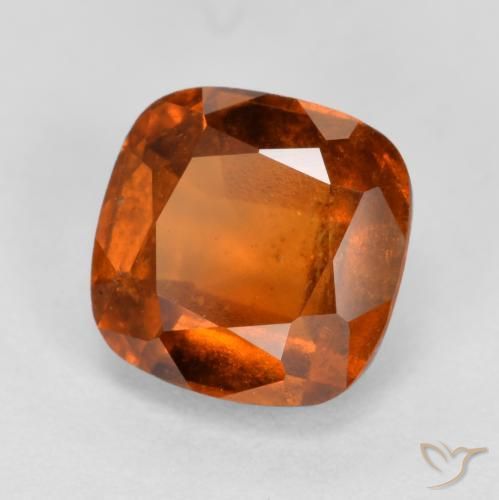 granada hessonita Laranja Profundo Natural 2.10ct, Almofada, VS-SI