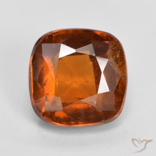 2.05ct Natural âmbar laranja granada hessonita, Almofada, SI