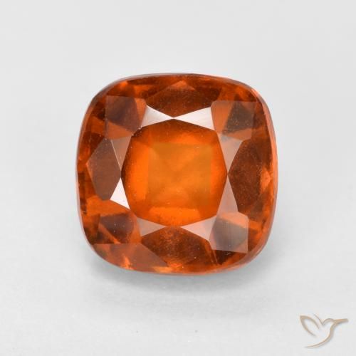 2.08ct Natural fogo laranja granada hessonita, Almofada, VS