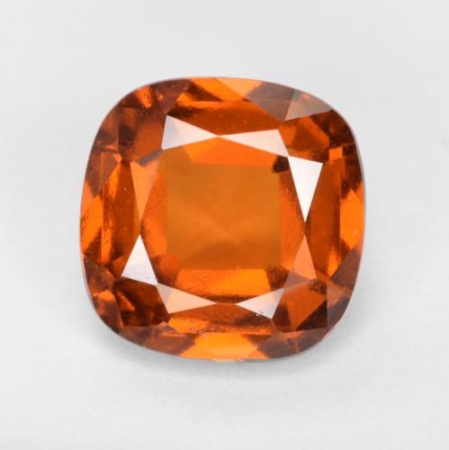 Granada hessonita laranja natural 1,98ct, almofada cortada, VS