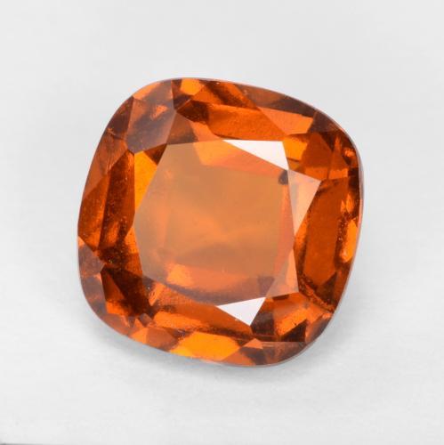 Granada hessonita laranja natural 1,98ct, almofada cortada, VS